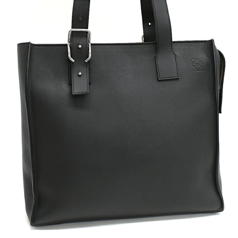 Loewe Buckle Zip Tote Bag Shoulder Leather Anagram
